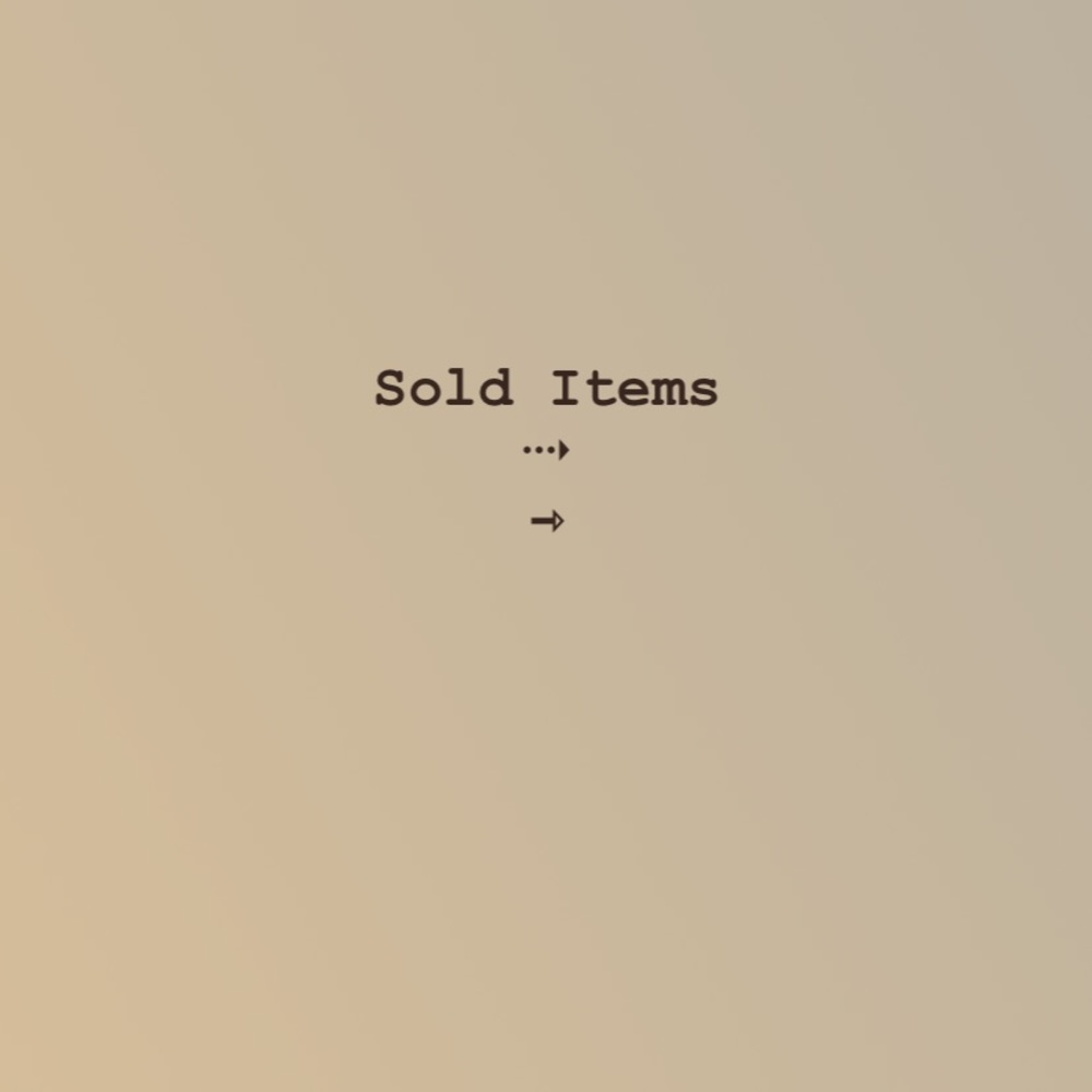 Items from here down have all been sold.